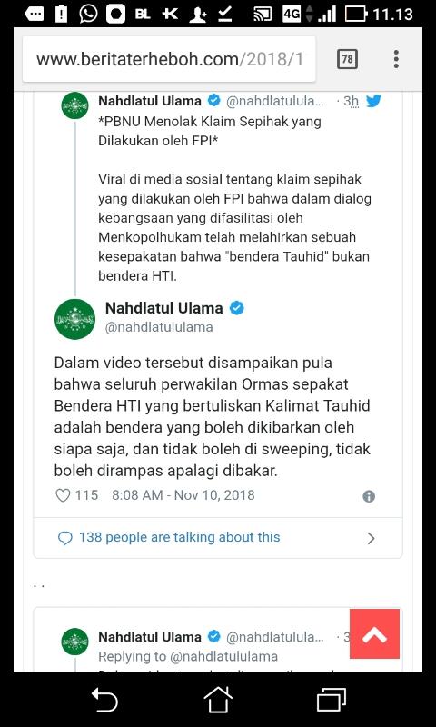 PBNU Menolak Klaim Sepihak Soal Bendera HTI yang Dilakukan oleh FPI 
