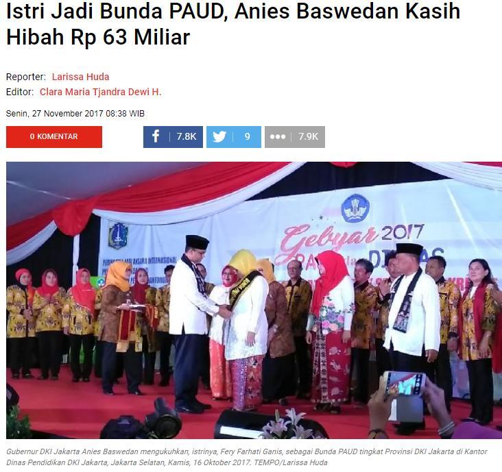 Peringati Hari Pahlawan, Gubernur DKI Ingatkan Anak Buahnya Tak Gerogoti Anggaran
