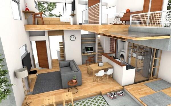 Desain Hunian Terbaik dengan LB 45m Untuk Pasutri, Mirip Rumah Jepang!