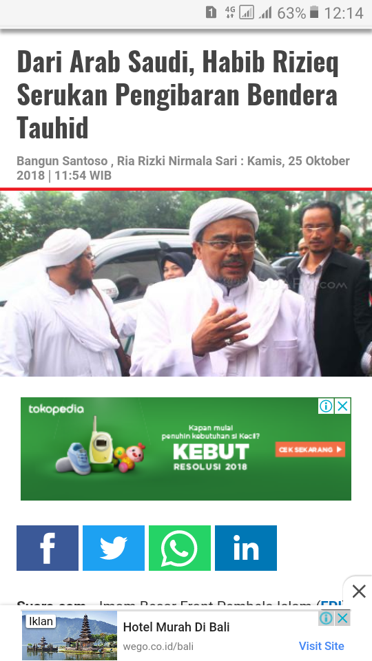 Viral Penampakan Bendera yang Diduga Dipasang di Kediaman Habib Rizieq