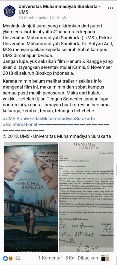 Hanum dan Rangga: Diskusi Usang Tentang Perempuan Muslim Berambisi