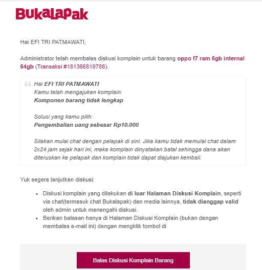 Mohon Bantuan Bukalapak