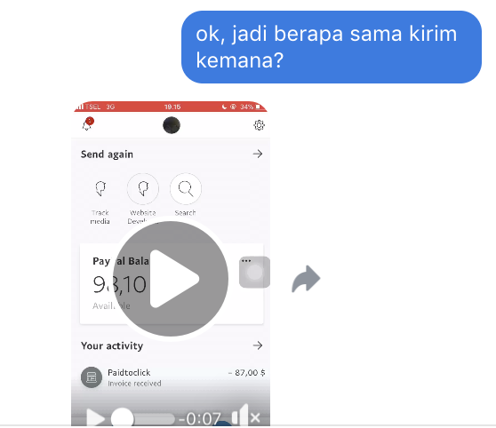 Penipuan Jual Paypal di Fb