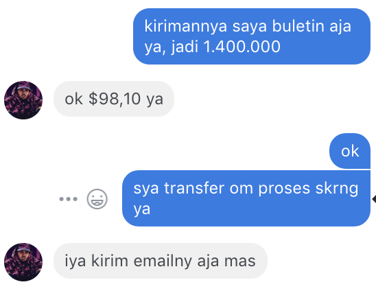 Penipuan Jual Paypal di Fb