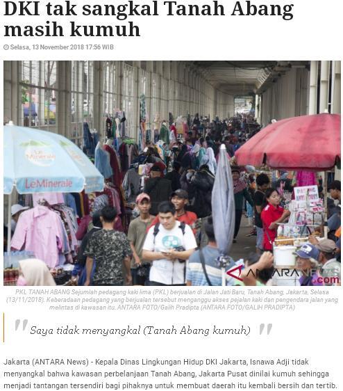 Ketua DPRD: Jokowi Tak Lagi Ajak Tamu ke Tanah Abang karena Kumuh