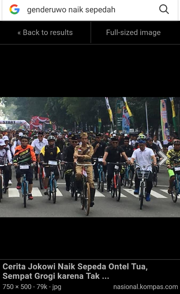 Ketika Pencarian Genderuwo Naik Sepedah Malah Keluar Gambar Ini