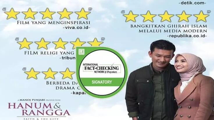  Benarkah Sejumlah Media Berikan Rating Bintang Lima ke Film Hanum &amp; Rangga?

