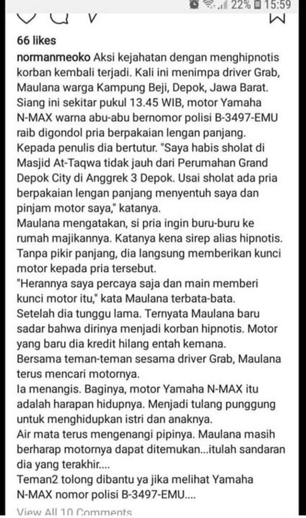 Yuk gan kita semua bantu Pak Maulana supaya bisa narik ojek lagi!