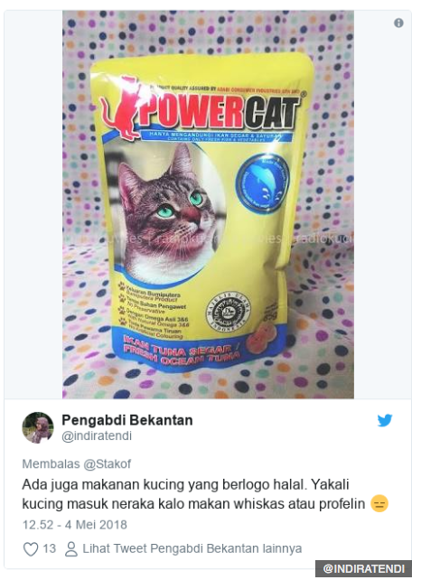 Ketika sertifikat halal diberikan untuk kulkas dan makanan kucing