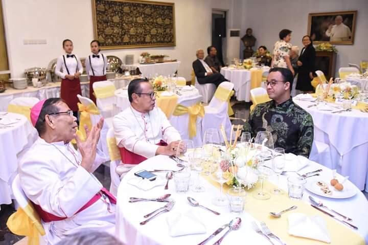 Saat Anies Hadiri Peringatan 5 Tahun Takhta Suci Paus Franciskus