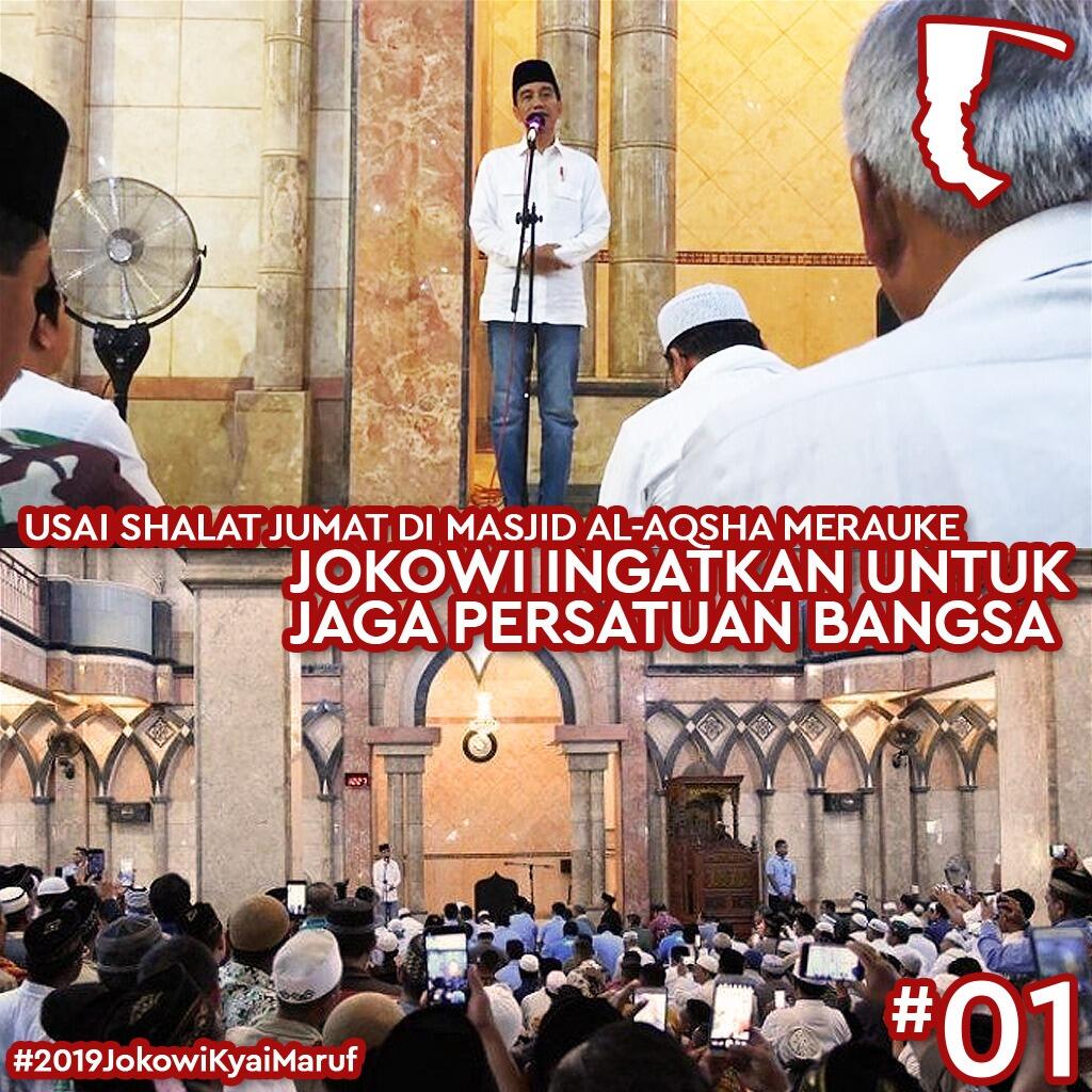 Bercelana Jin, Jokowi Bicara di Masjid Al-Aqsha Merauke Usai Jumatan