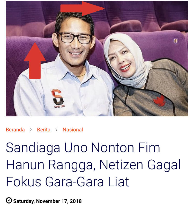 Sandiaga Uno Doakan 'Hanum &amp; Rangga' Tembus 1 Juta Penonton