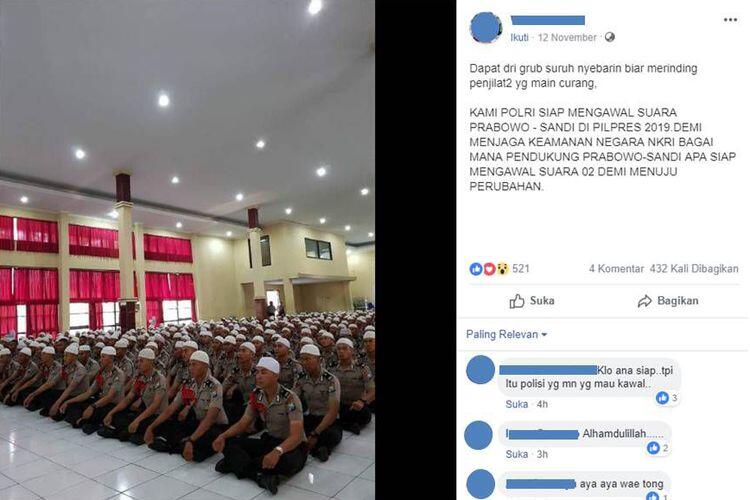 &#91;HOAKS&#93; Foto Anggota Polri Dukung Salah Satu Pasangan Capres-Cawapres