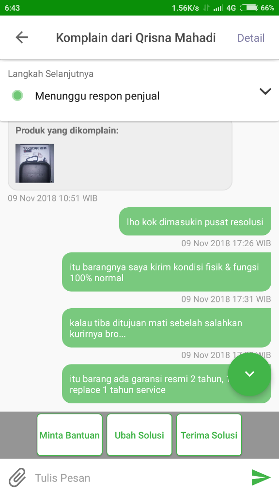 Admin Pusat Resolusi Tokopedia Sangat Teramat Bodoh Dan Bias Kepada Pembeli Nakal