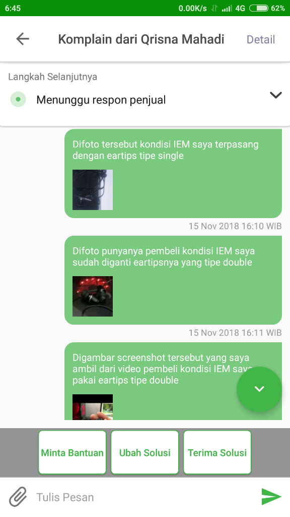 Admin Pusat Resolusi Tokopedia Sangat Teramat Bodoh Dan Bias Kepada Pembeli Nakal