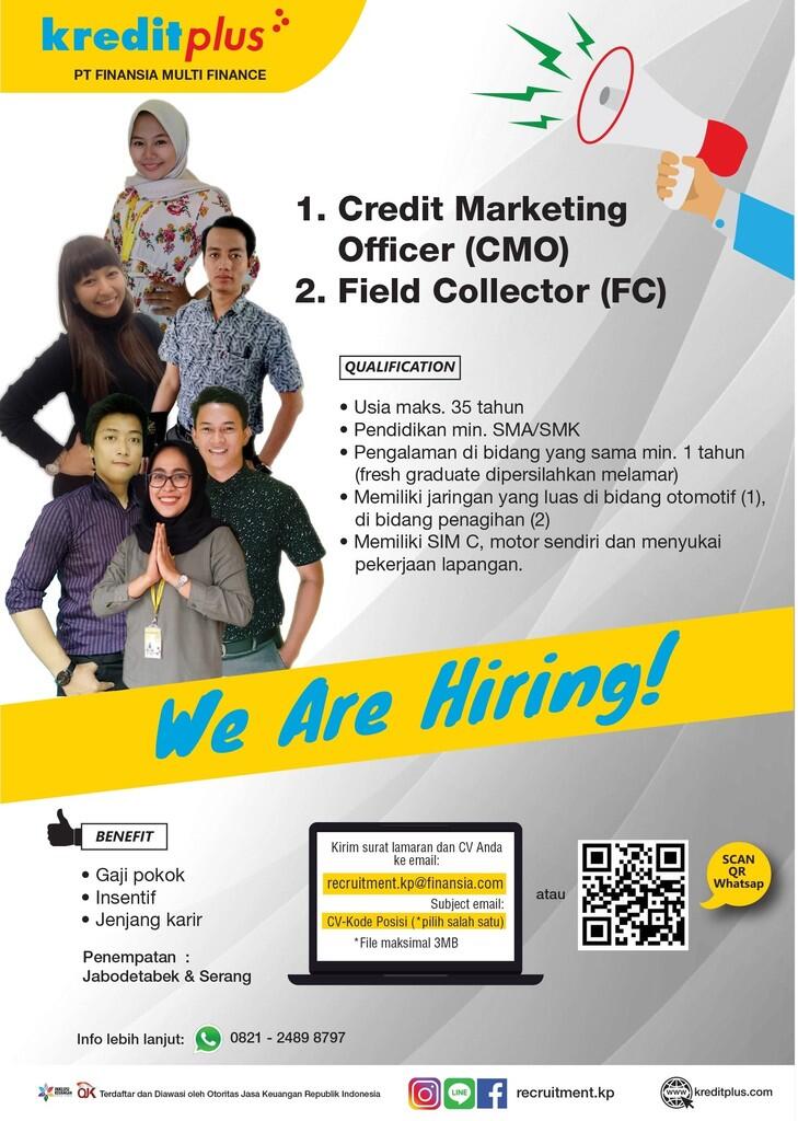 Lowongan Kerja PT. Finansia Multi Finance (Kredit Plus)