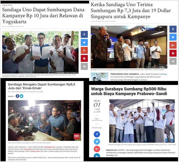 Belum Dapatkan Donatur, Paslon Prabowo-Sandi Siasati Dana Kampanye yang Menipis