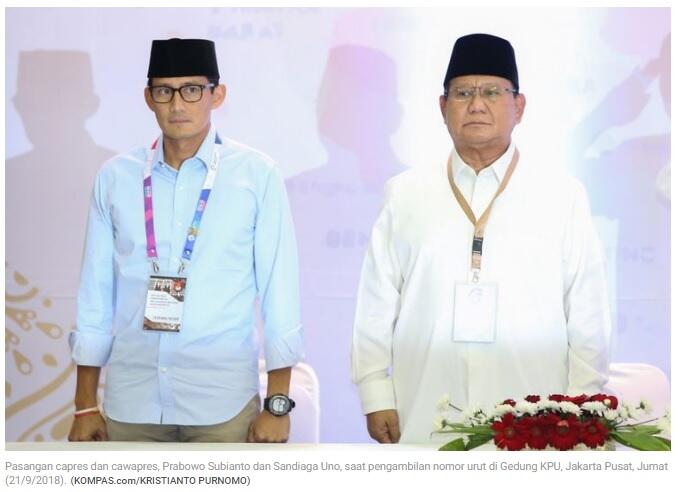 Belum Dapatkan Donatur, Paslon Prabowo-Sandi Siasati Dana Kampanye yang Menipis