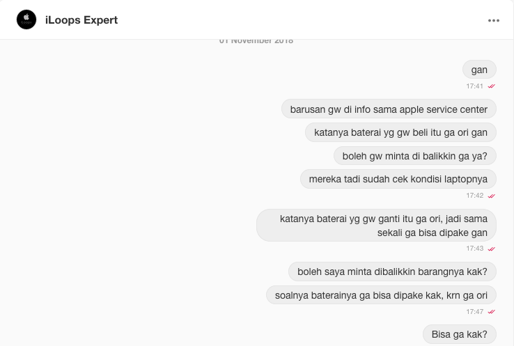 Share pengalaman ditipu oleh pelapak iLoops Expert di Bukalapak