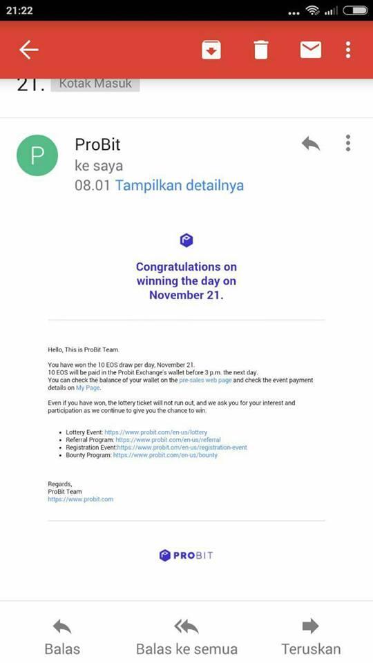 Gratis koin EOS(Top 10 CMC) hanya cuma Verifikasi email aja!Cek Dimari!