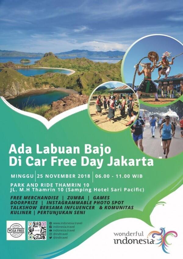 Car Free Day 2018 di Jakarta: Kenalkan Labuan Bajo