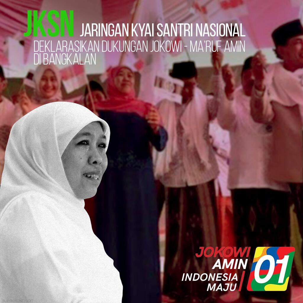 Warga Bangkalan Bersatu Bareng Khofifah di Deklarasi JKSN untuk Jokowi-Ma'ruf