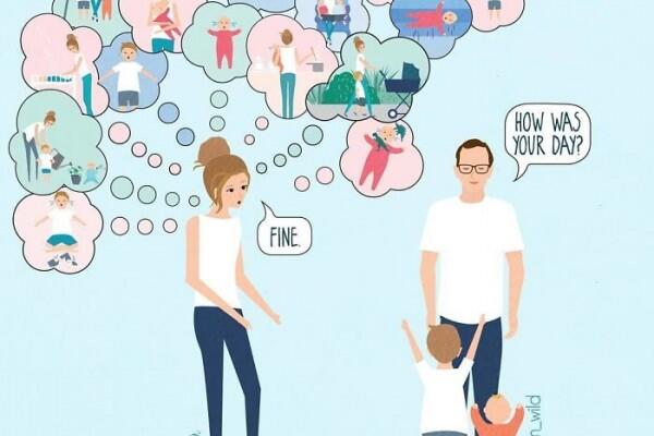 15 Ilustrasi Keseharian Bunda Ngasuh Anak yang Bikin Gregetan