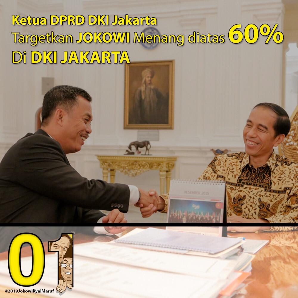 Target Perolehan Suara Jokowi-Ma'ruf di DKI Jakarta di Atas 60 Persen