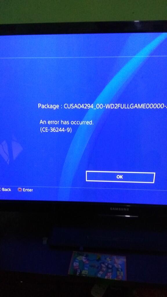 Ошибка ce 36244 9. Ce-36244-9 ошибка ps4.