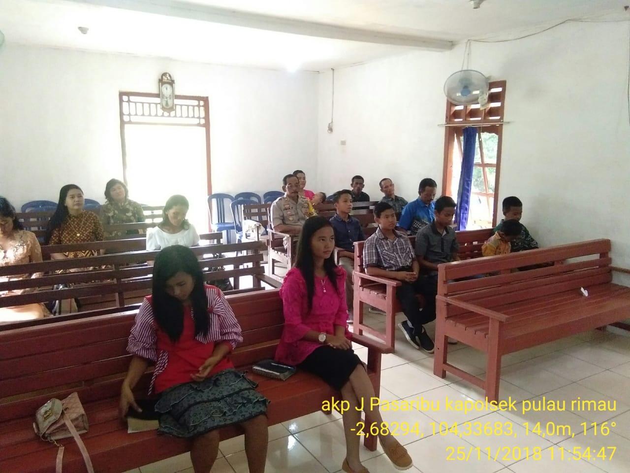 Kapolsek Pulau Rimau Sampaikan Imbauan Kamtibmas di Gereja GPDI