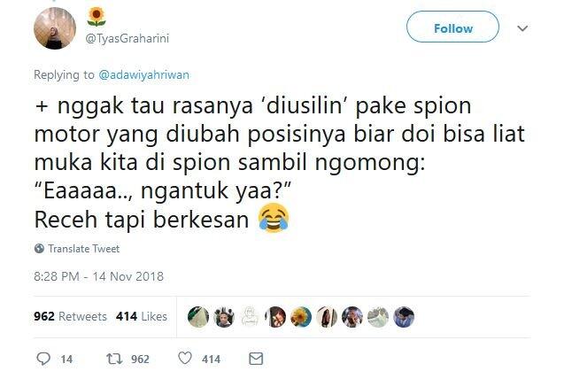 13 Tweet Lucu Buktikan Pacaran Lebih Asyik Pakai Sepeda Motor Daripada Mobil