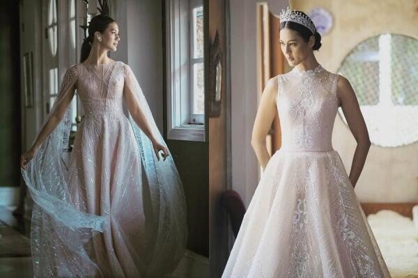 Makeup & Gaun Resepsi ala Paula Verhoeven, Pakai Tiara bak Putri Raja