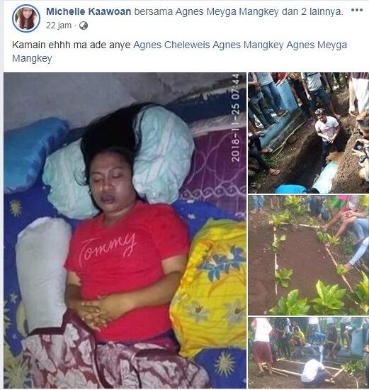 Sehabis cekcok, Agnes nekat gantung diri di kamar pacarnya. Lidahnya melet