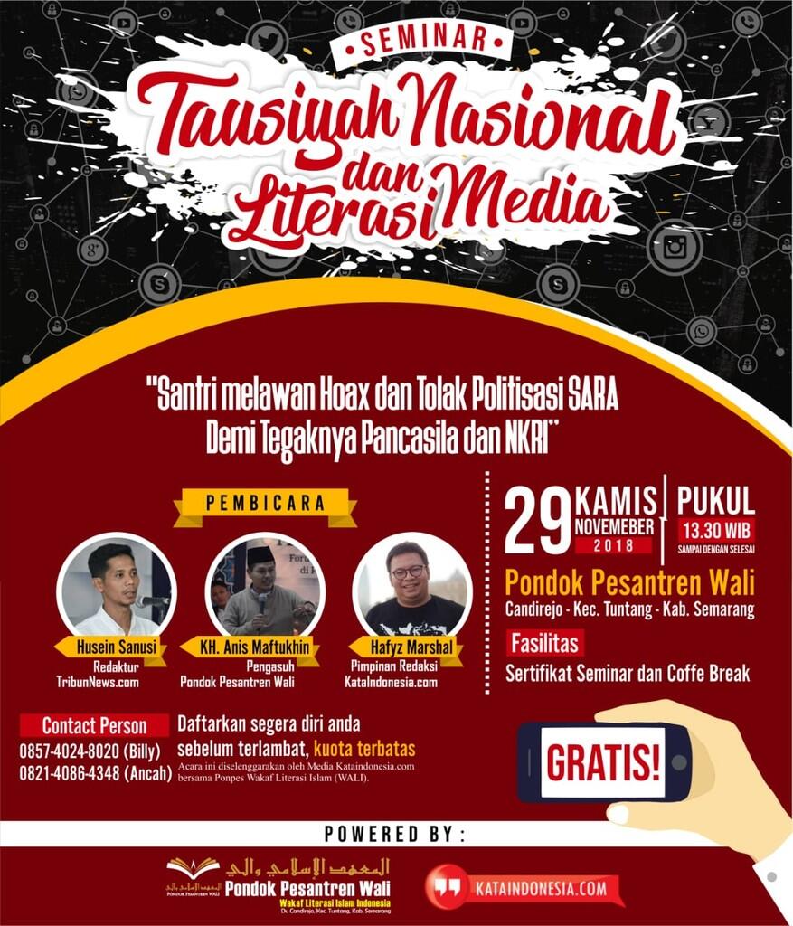 Santri dan Mahasiswa Se-Salatiga Deklarasikan Anti Hoax