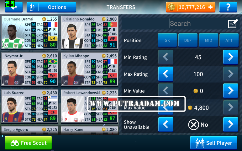Download Game Sepakbola DLS 2019 MOD v6.00 APK Data OBB Grafik Full HD