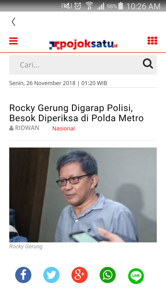 Rocky Gerung Digarap Polisi, Besok Diperiksa di Polda Metro