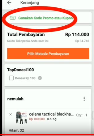 Lumayan gan, dapet 1 juta Free dari Tokopedia tanpa berjualan