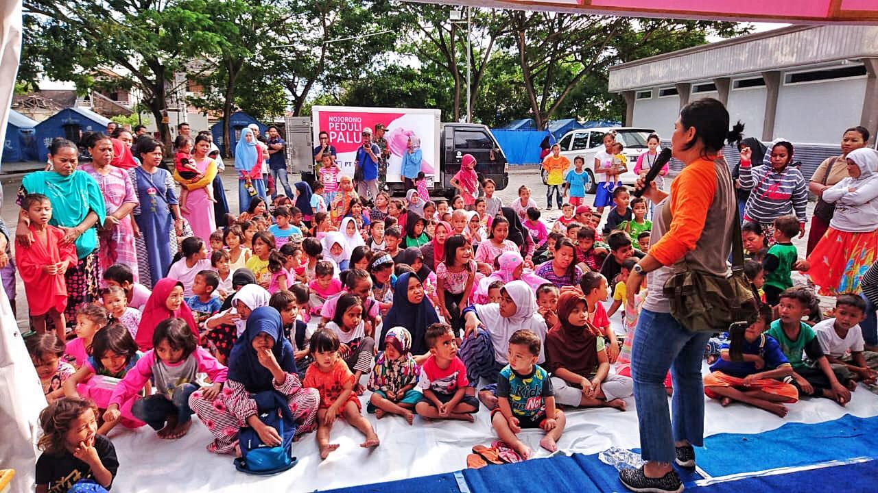 PT Nojorono Beri Edukasi Kesehatan dan Trauma Healing untuk Korban Gempa Palu
