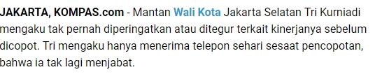 Wali Kota Jakarta Selatan: Saya Tidak Mengantisipasi Banjir Karena Banjir Itu Musibah