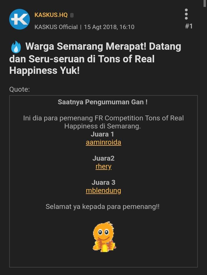 KASKUS ku Sayang, KASKUS ku Menang