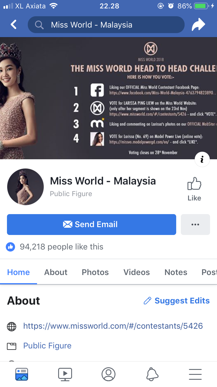 SATU HARI TERAKHIR VOTE MISS WORLD 2018