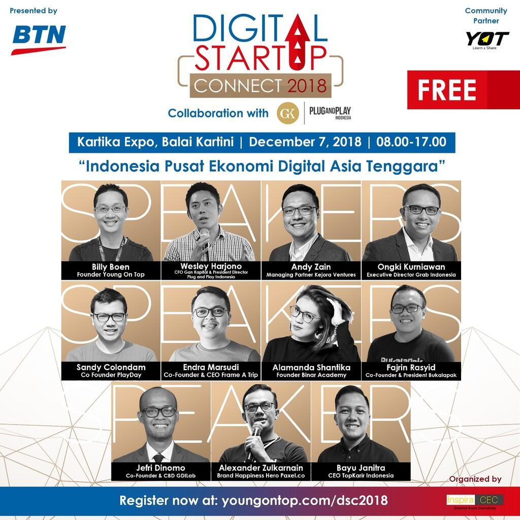 DIGITAL STARTUP CONNECT 2018: Indonesia Pusat Ekonomi Digital Asia Tenggara