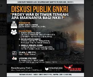 Politik Identitas dan SARA, GNKRI: Proxy War Timur Tengah Menular ke Indonesia