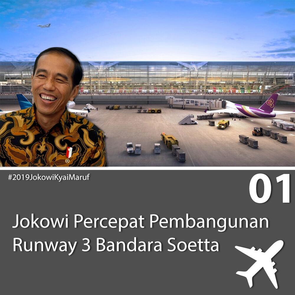 Jokowi Minta Pembangunan Landas Pacu Bandara Soetta Dikebut