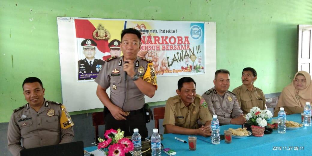 Kapolsek Muara Padang Sosialisasikan Bahaya Narkoba