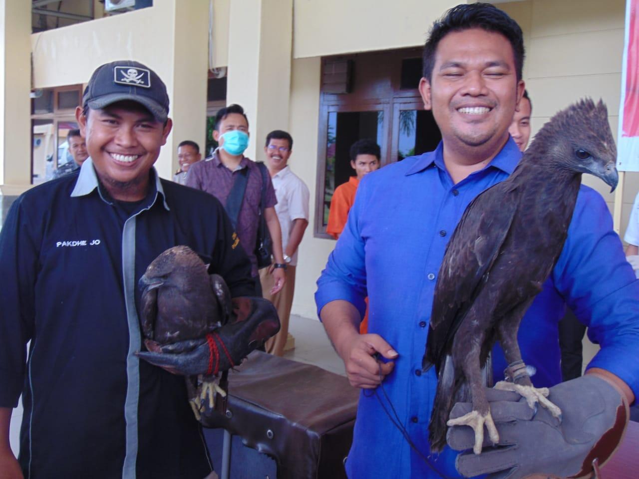 Polres Banyuasin Ungkap Tiga Kasus, Salah Satunya Burung Elang yang Di Lindungi