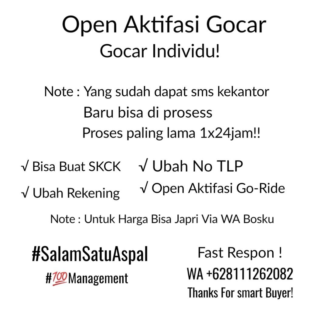 Aktivasi akun gocar