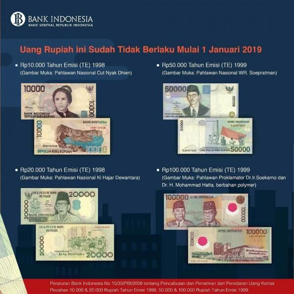 Ingat! BI Tarik 4 Mata Uang Rupiah Ini Akhir Desember 2018