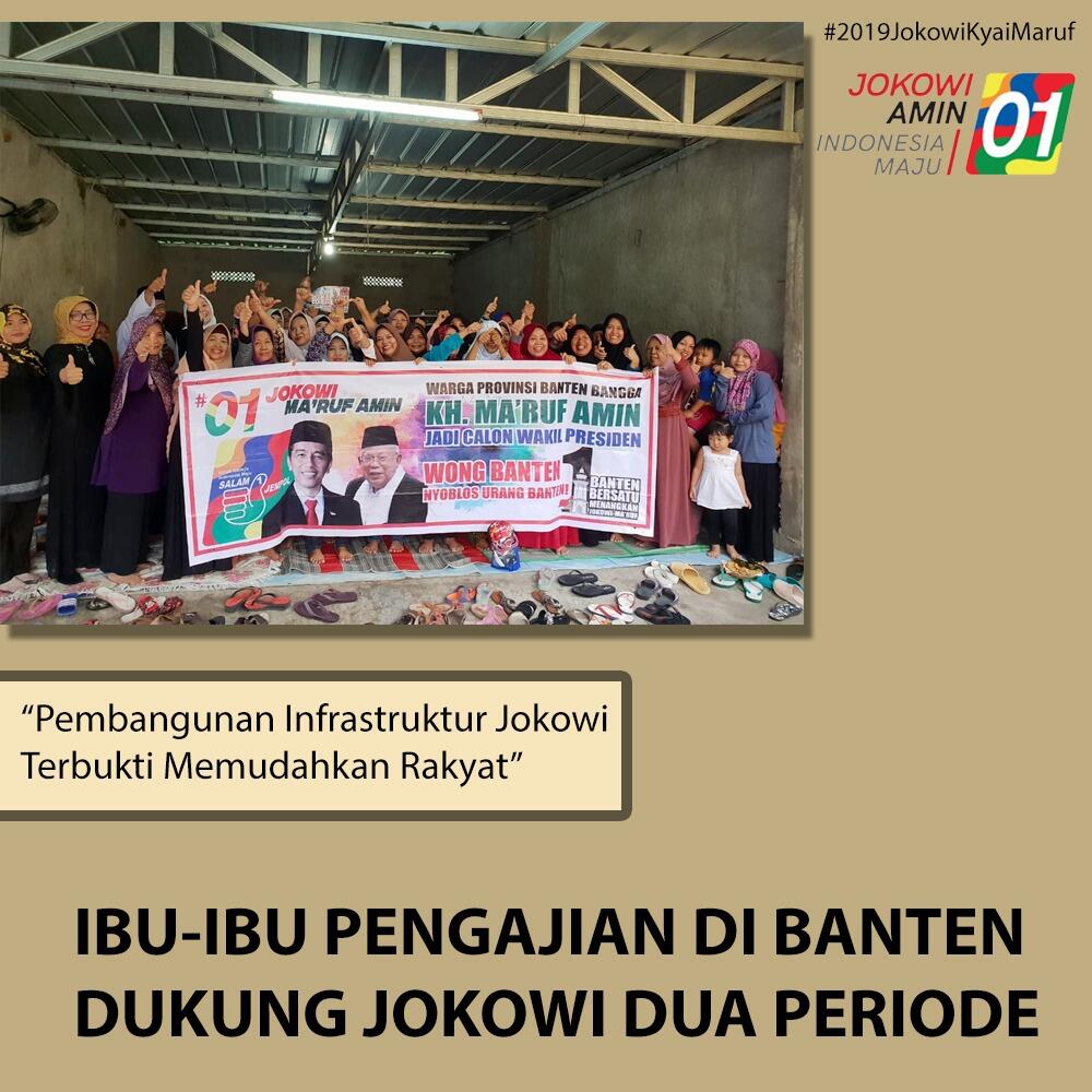 Ibu Pengajian di Tangerang Solid Dukung Jokowi-Ma’ruf
