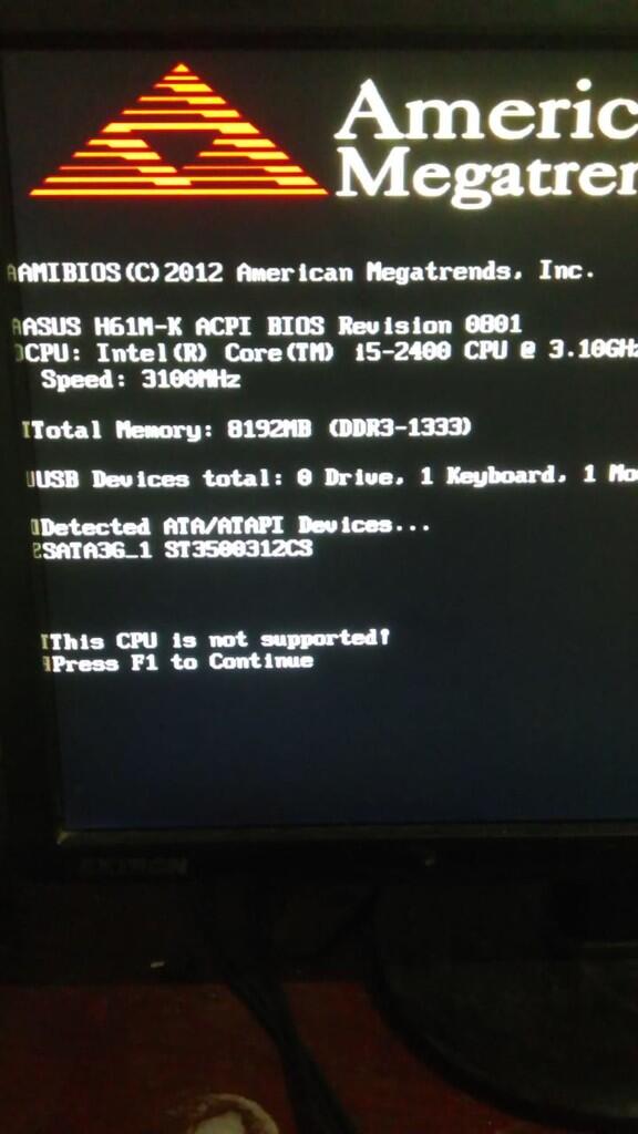 this CPU is not supported !
